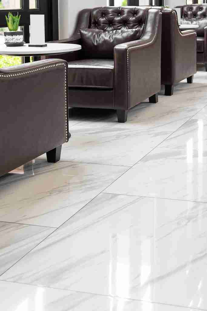 Marble floor tiles in the living room. Condo Flooring and Tiling in Toronto - 13