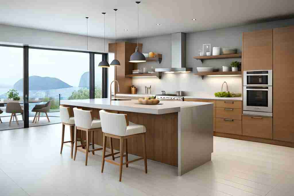 modern kitchen interior with table Condo Kitchen Renovations in Toronto - 8
