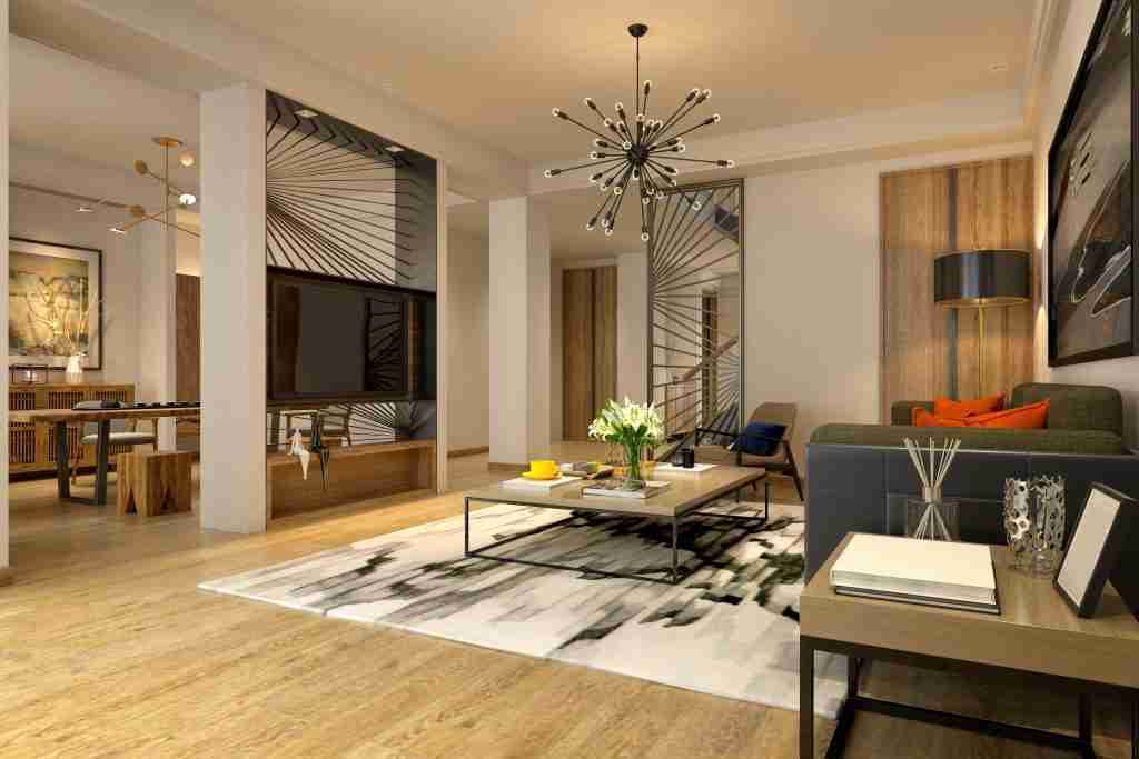 3d render of modern living room Condo Renovation Company in Brampton - 5