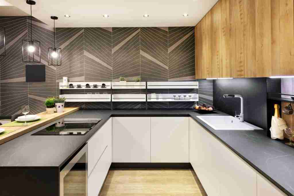 Long narrow fitted kitchen interior Condo Kitchen Renovations in Toronto - 5